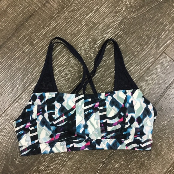 Athleta strappy printed sports bra - Picture 1 of 6
